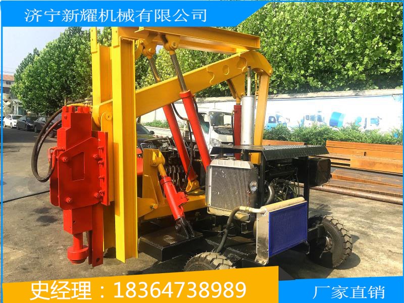 护栏打桩机，北京打桩机工作教程，公路专用打桩机工作范围