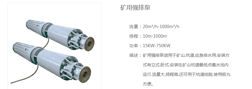 矿用潜水泵_德能泵业矿山专用泵_矿山泵型号