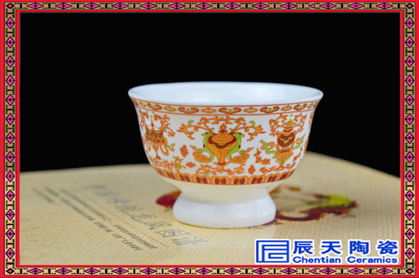 陶瓷迷你碗 藏式奶茶碗 骨瓷寿碗