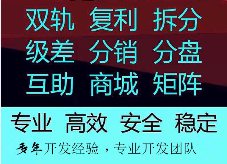 双轨三轨太阳线级差直销系统软件制作开发