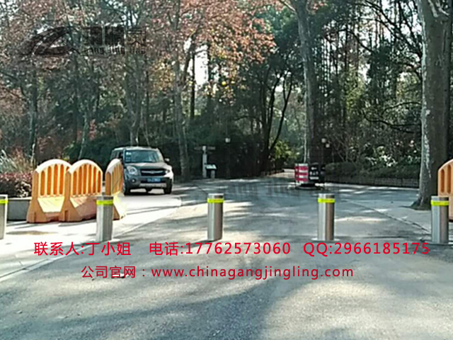 湖南阻车升降桩、湖南遥控升降路桩、长沙液压路桩厂家 路桩图片