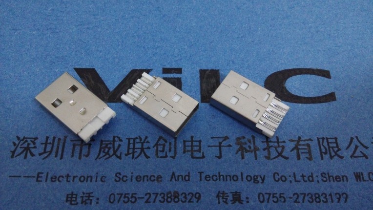 AM短体 焊线式USB 公头（耐温度260度~310度）充电头