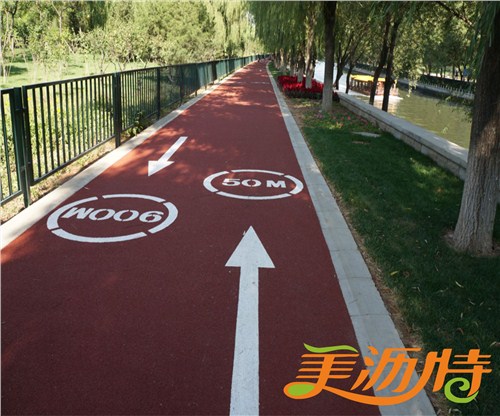 氟硅石彩色防滑路面 氟硅石彩色路面景观工程 新型氟硅石路面 尚景辉
