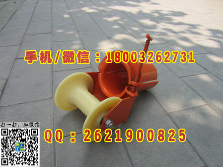 钢管加厚三轮转角滑轮/地缆拐角放线滑车,铁板地面电缆放线滑子