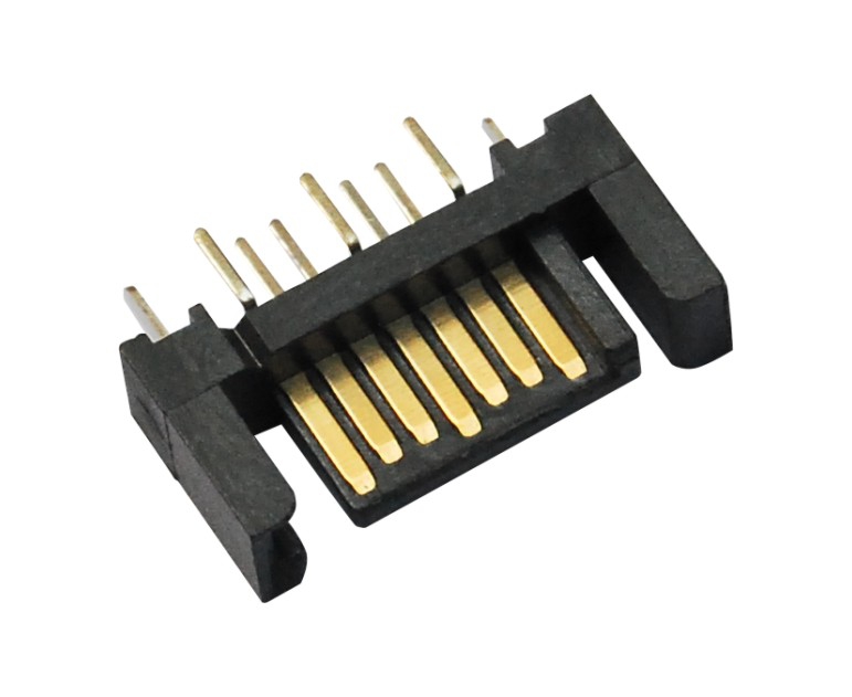 SATA 7P 连接器=直立式DIP SATA 7P 母座/SATA 母头