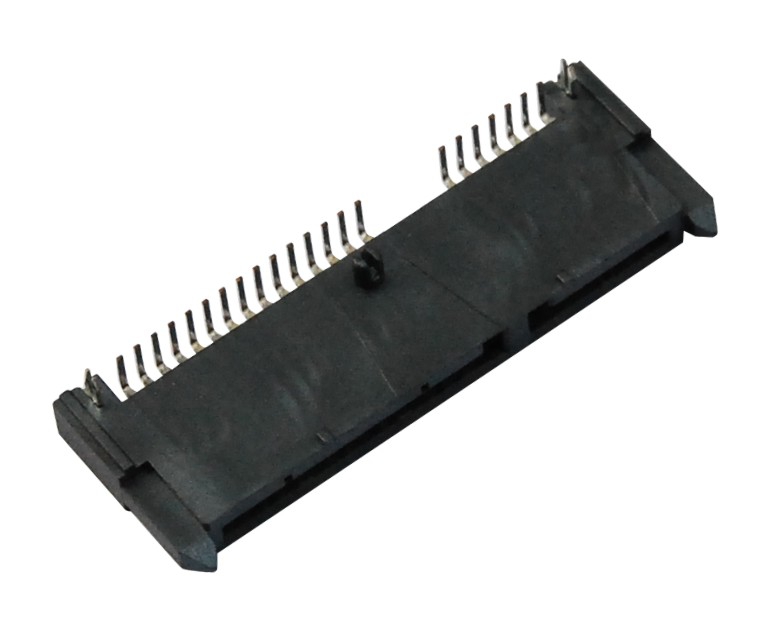 90度插板-SATA 7+15P母座 ②鱼叉DIP 中间有柱SATA母头