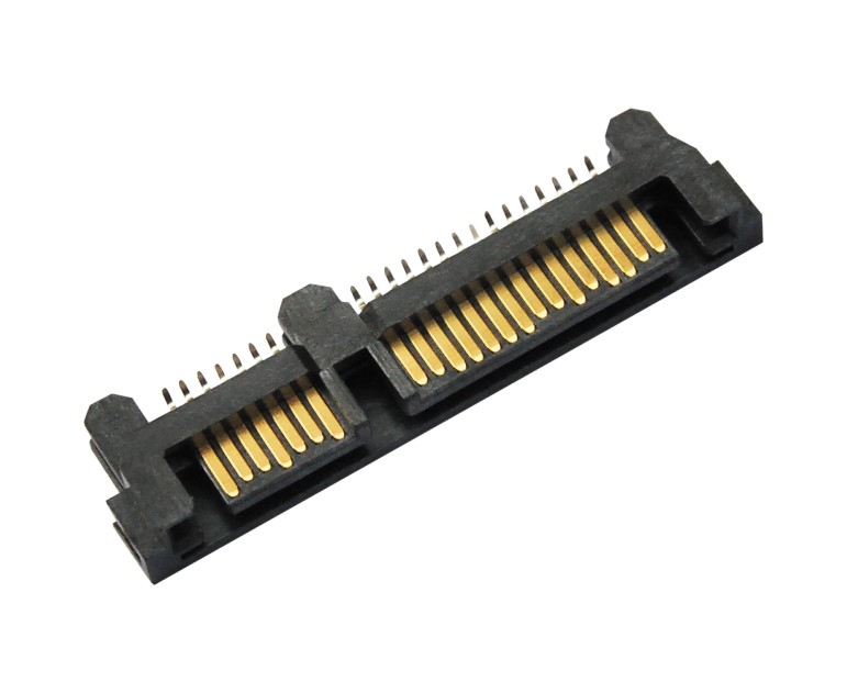 夹板贴片式=SATA7+15P公头=SATA 22P公座=SATA连接器
