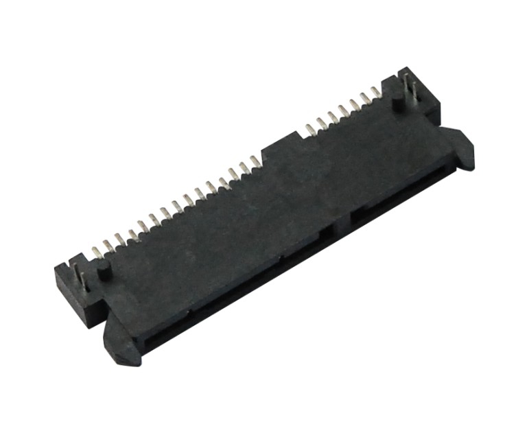 正向SATA母座 SATA7+15P贴板母头=3.0高 带鱼叉脚