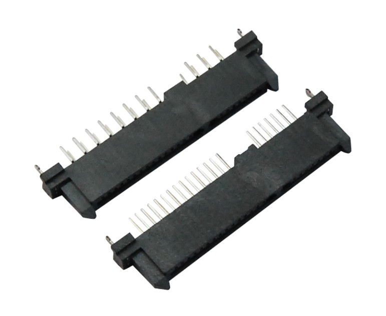 立式直插sata 22PIN母座&7+15PIN SATA母头 双排插针/单排插针