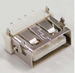 10.6A母90度 端子SMT-四脚/锥脚/圆脚无卷边USb 2.0母座