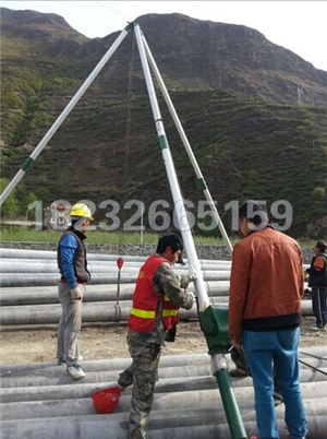 三角架立杆 器管式 三脚架 扶杆器 人字扒杆三角架立杆机