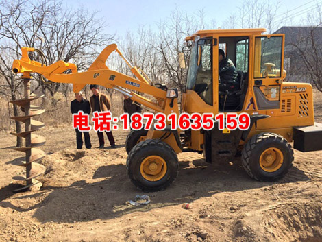 电线杆挖坑机 铲车改装打桩机  专业生产水泥电力杆螺旋挖坑机