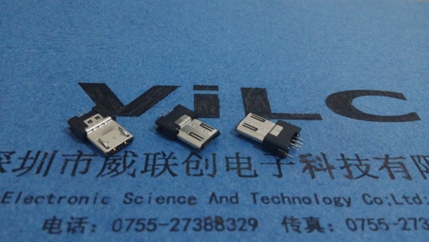 三星仿原【MICRO 5P夹板USB公头】 单地线脚 勾2 双弹片