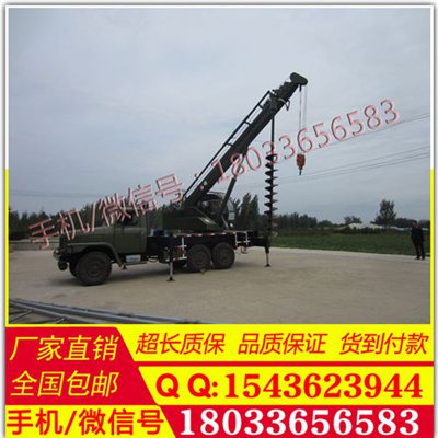 供应操作视频 。电杆 8吨 山东 汽车吊钻机改装