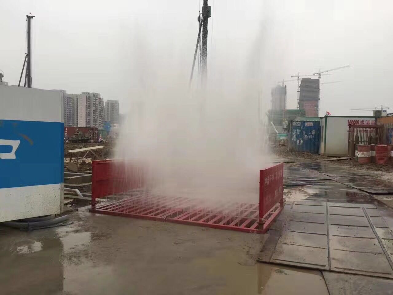 隧式工地自动洗轮机_免基础工地洗轮机