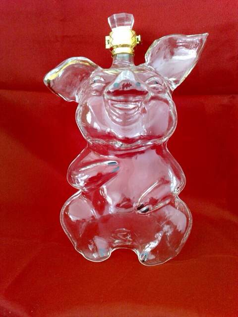 小猪猪玻璃酒瓶空心酒瓶玻璃瓶