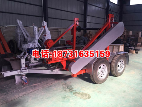 3/5/8吨电缆线盘拖车  多用途收放线车 液压钢线线盘拖车