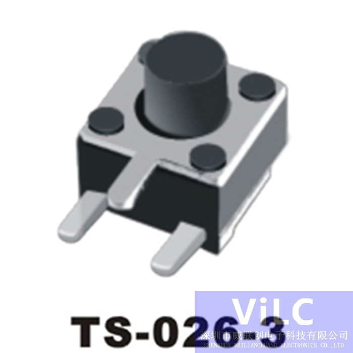 三脚侧插TS-026-3 夹板式轻触开关