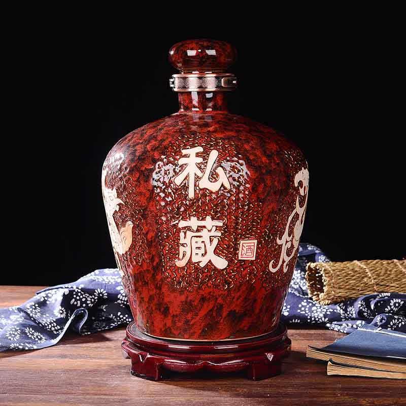 景德镇陶瓷私藏酒坛 陶瓷酒坛定制厂家