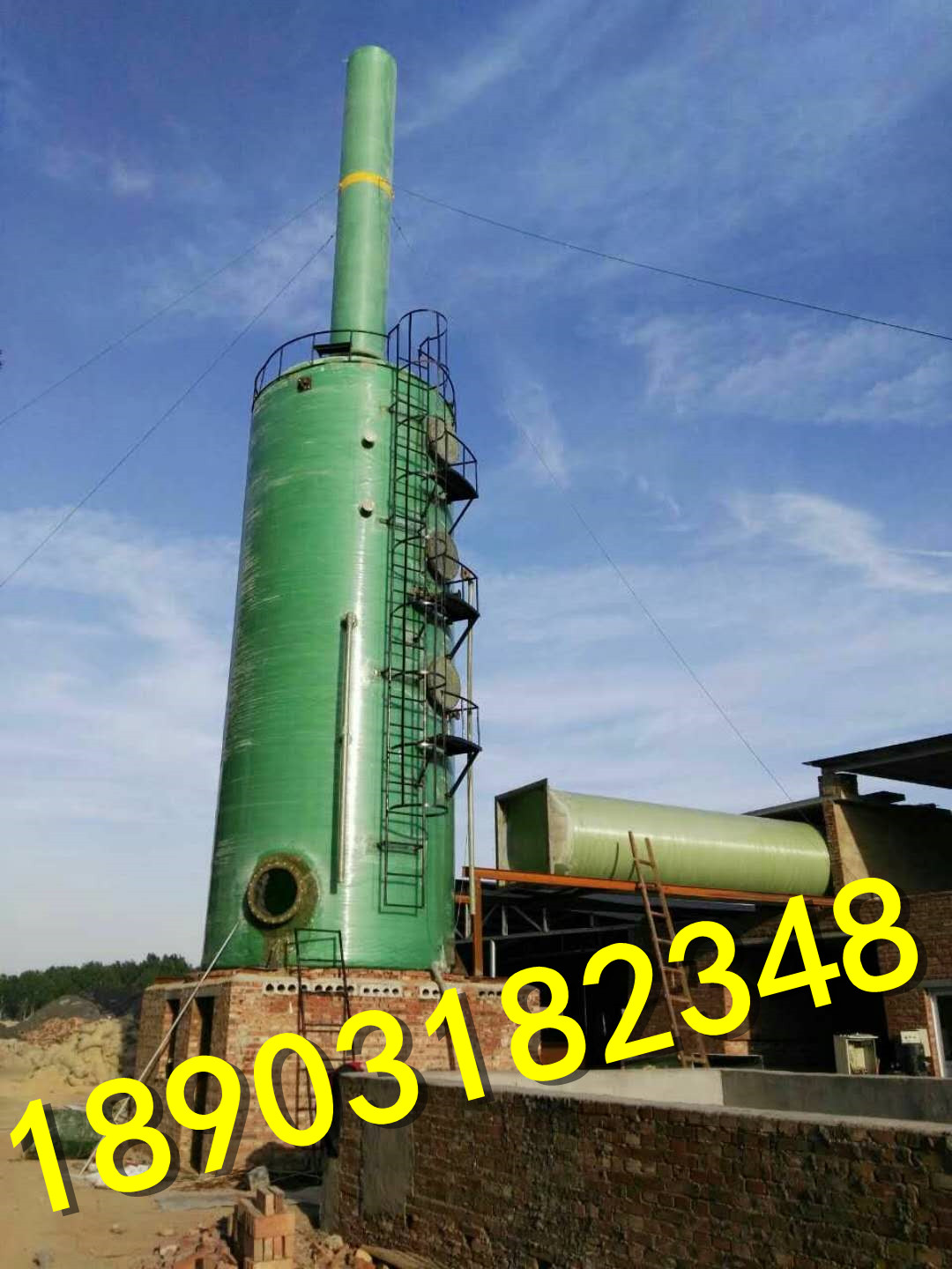 广西省湿法烟气玻璃钢脱硫吸收塔装置构造