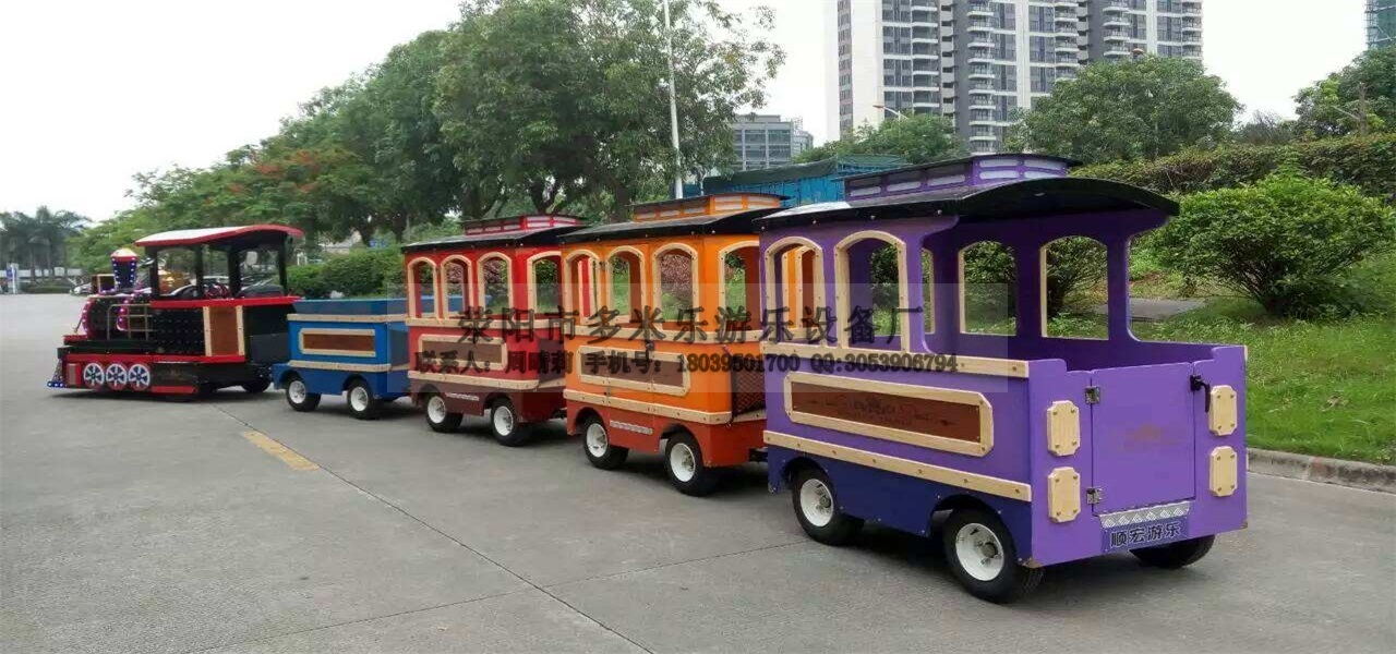 供应电动 景区小火车 陆地 旅游 观光 陆地 无轨小火车游乐设备