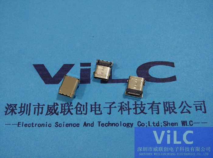 USB 3.1 C TYPE母头板上 排距0.7 镀金15U