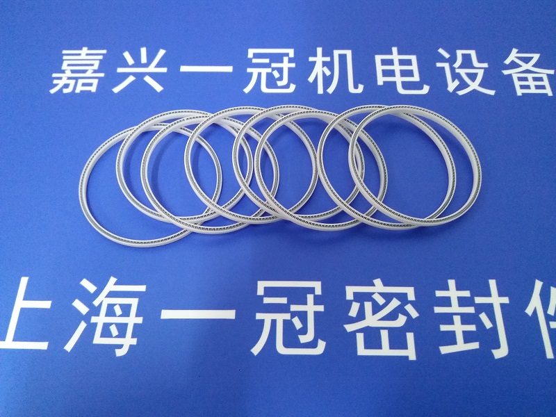 自主生产激光头切割机泛塞封 四氟V型U型弹簧标准件轴用密封圈