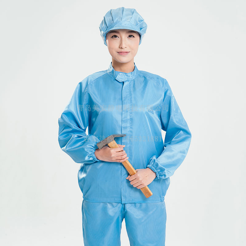 自贡美安世家LED车间立领防静电工作服厂家订制
