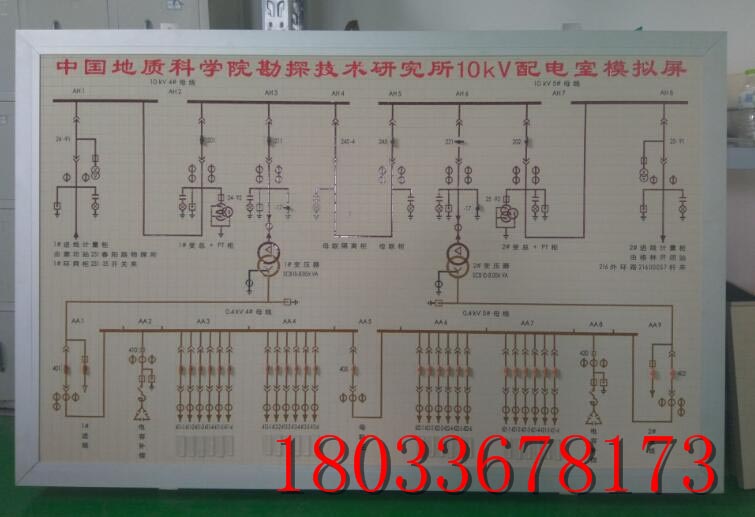 质量保证配电室模拟盘定做变电所模拟屏模拟图板 系统图牵引屏