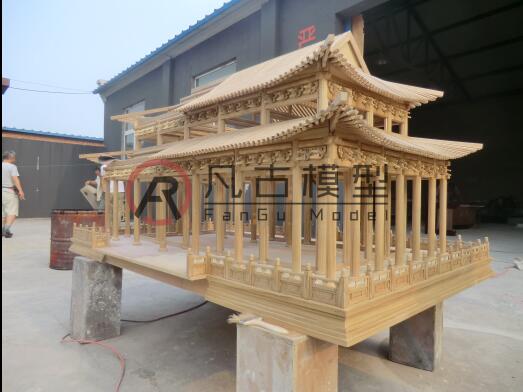 纯木质中式仿古建筑群沙盘，北京凡古模型