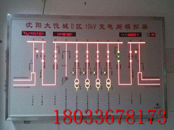 工业用模拟屏系统图牵引屏一次模拟图 五防控制模拟屏