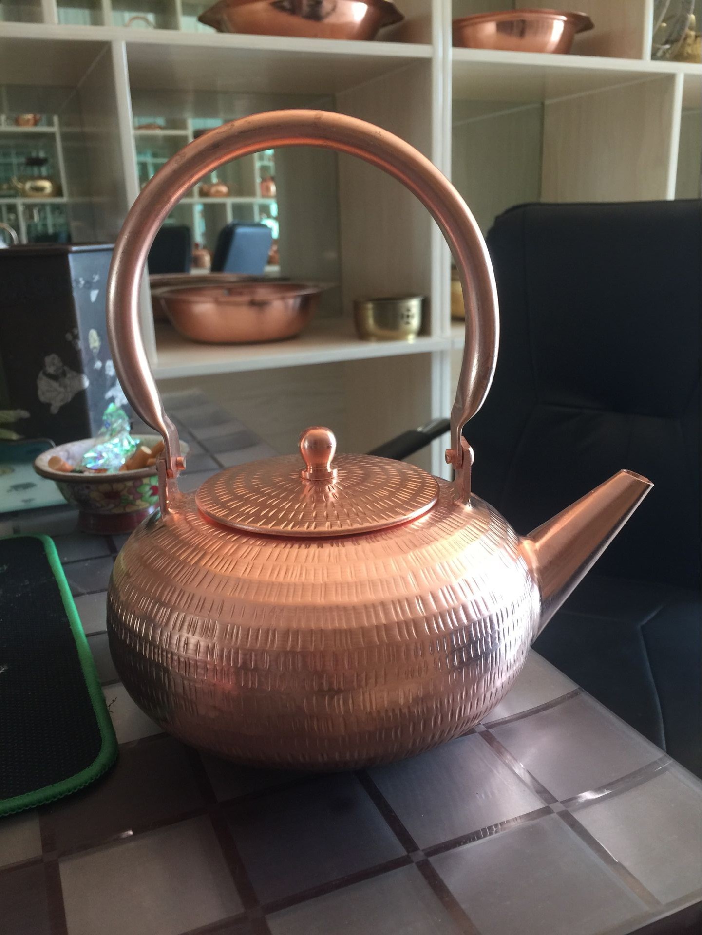 1.5升紫铜茶水壶 手工铜壶 紫铜水壶 茶艺水壶