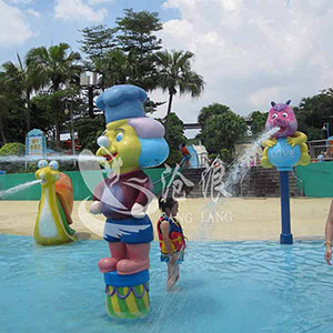 广州厂家供应儿童水上乐园设备 戏水小品 喷水厨师