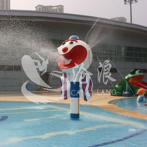 广州厂家供应水上设备 戏水小品 大头小丑喷水