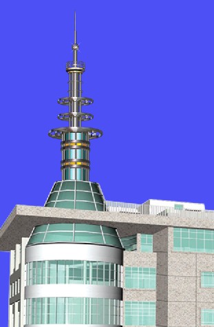 信丰公司设计制作楼顶工艺装饰塔