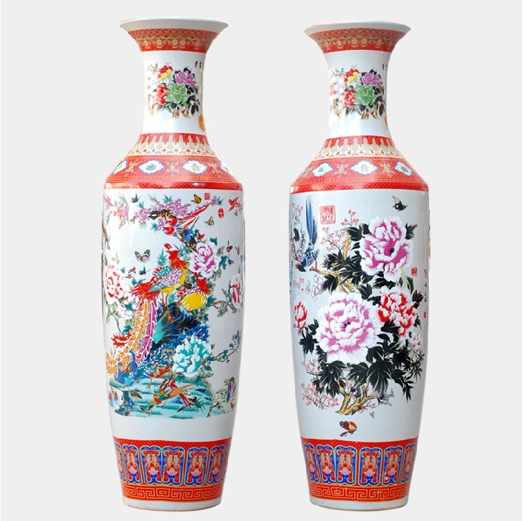 福禄寿陶瓷落地大花瓶 陶瓷纪念品