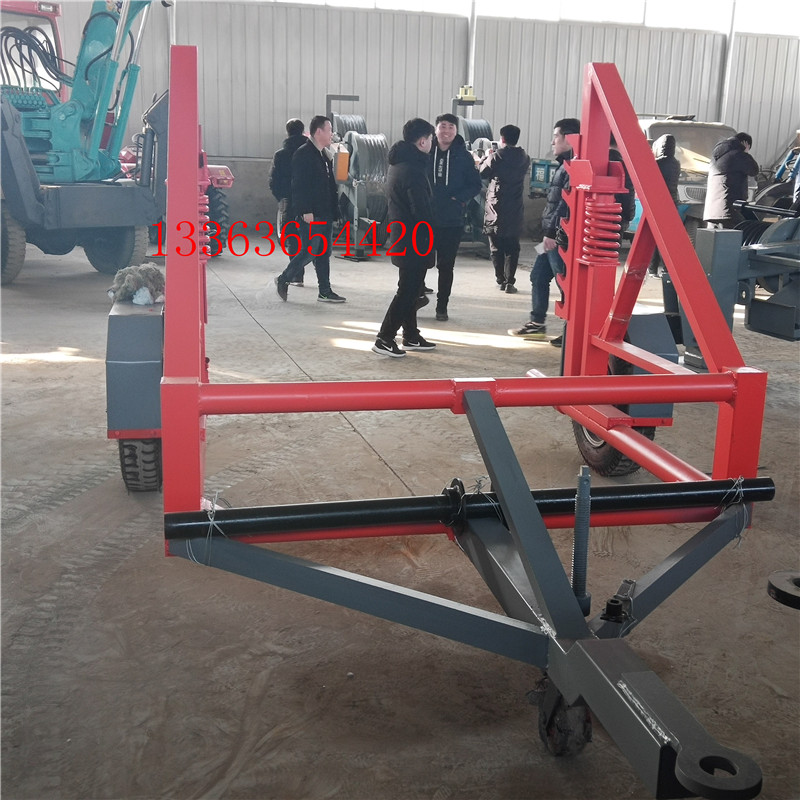 3T/5T/8T/10T/12T线盘搬运车电线盘拖车整体式液压导线放线车炮车