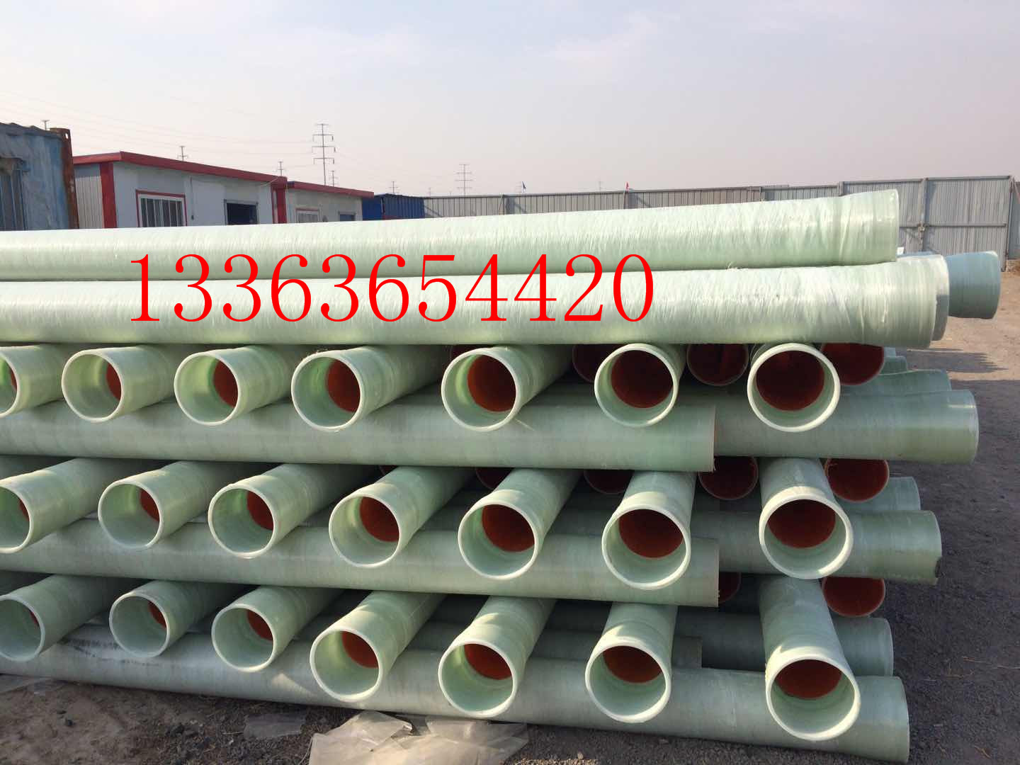 玻璃钢管道100玻璃钢电力管复合管夹砂管1200工艺管