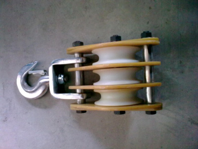 1T带电作业放线绝缘滑车 绝缘滑轮电力放线工具