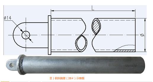 铁路接触网用12型杵环杆2075-17C(12)-2010