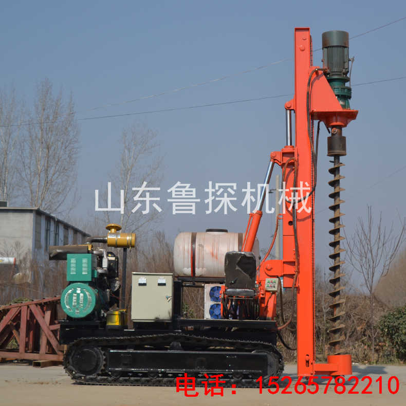 厂家直销履带式光伏打桩机灵活易操作机电两用型高效节能