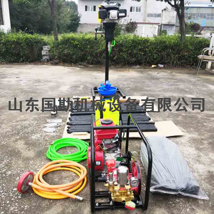 山东国勘优质服务30型立式背包钻机 单人科勒背包式岩心取样钻机