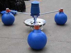 380v220v叶轮式鱼塘增氧机三浮球叶轮式增氧泵