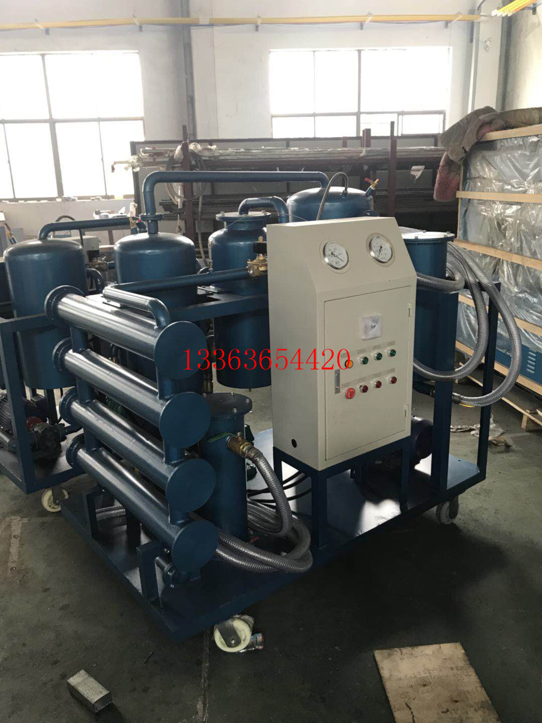 承装修试电力设施许可证真空滤油机净油能力6000L/h;真空度＜60Pa