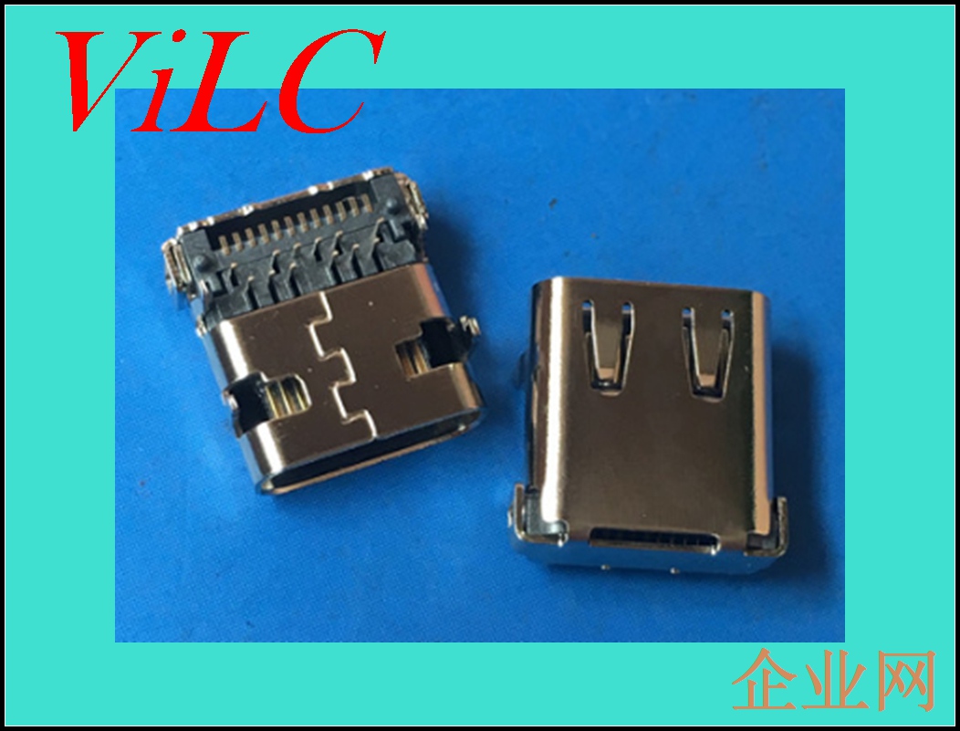 TYPE C板上24P母座 有柱 插板式TYPE C母头 USB3.1连接器 编带