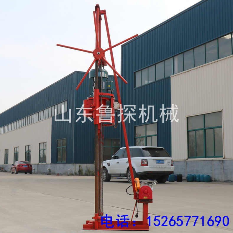 山东鲁探供应QZ-2DS型卷扬机款三相电钻机 便携式取样勘探钻机