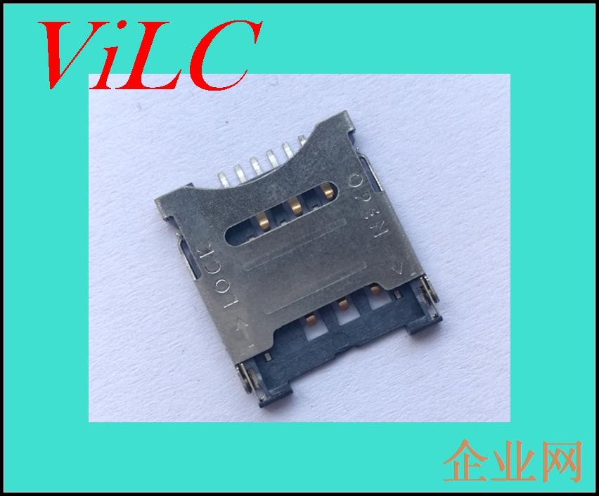厂家直销掀盖式SIM卡座-高度1.8mm翻盖手机卡座/6P外焊SMT