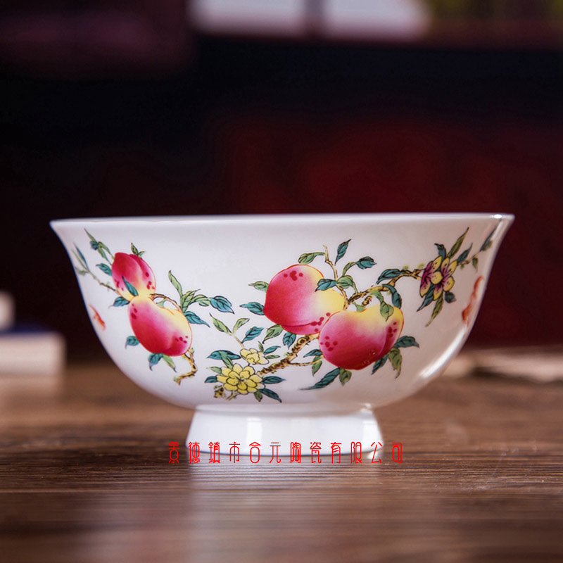 陶瓷寿碗定制，祝寿礼品寿碗