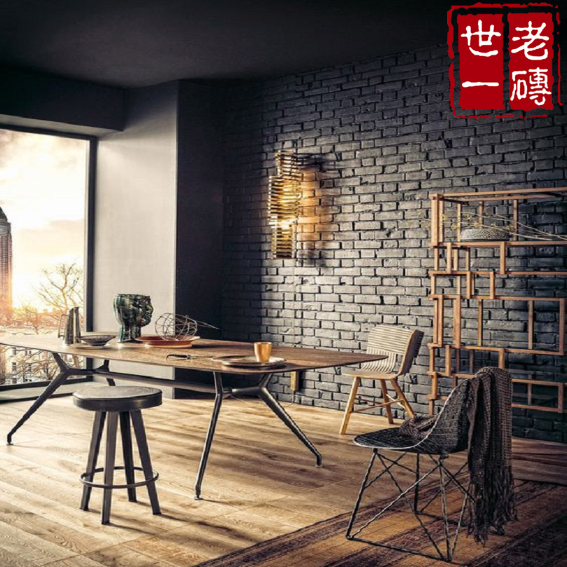 仿古砖 粘土砖 复古怀旧青砖皮 手工砖切片