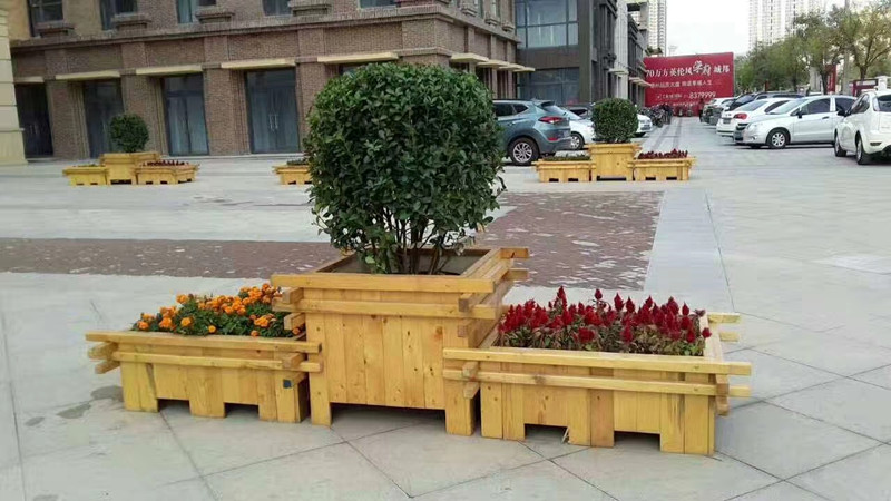 衡水木质花箱厂家|街道木箱